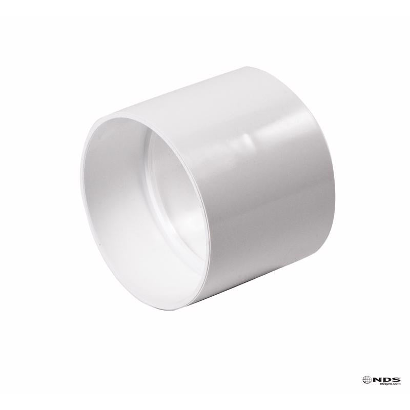 PLASTIC TRENDS - NDS Schedule 35 4 in. Hub each X 4 in. D Hub PVC Coupling 1 pk