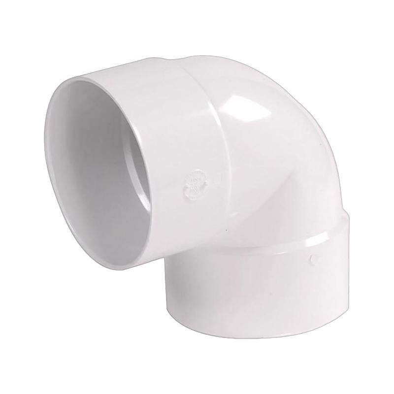PLASTIC TRENDS - NDS Schedule 35 6 in. Hub each X 6 in. D Hub PVC Elbow 1 pk [6P02]