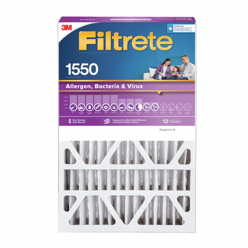 FILTRETE - Filtrete 16 in. W X 25 in. H X 4 in. D Polyester 12 MERV Pleated Allergen Air Filter 1 pk - Case of 4