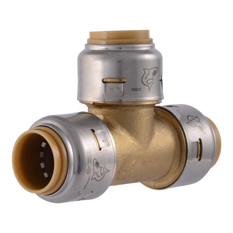 SHARKBITE - SharkBite Push to Connect 1/2 in. PTC X 1/2 in. D PTC Brass Tee