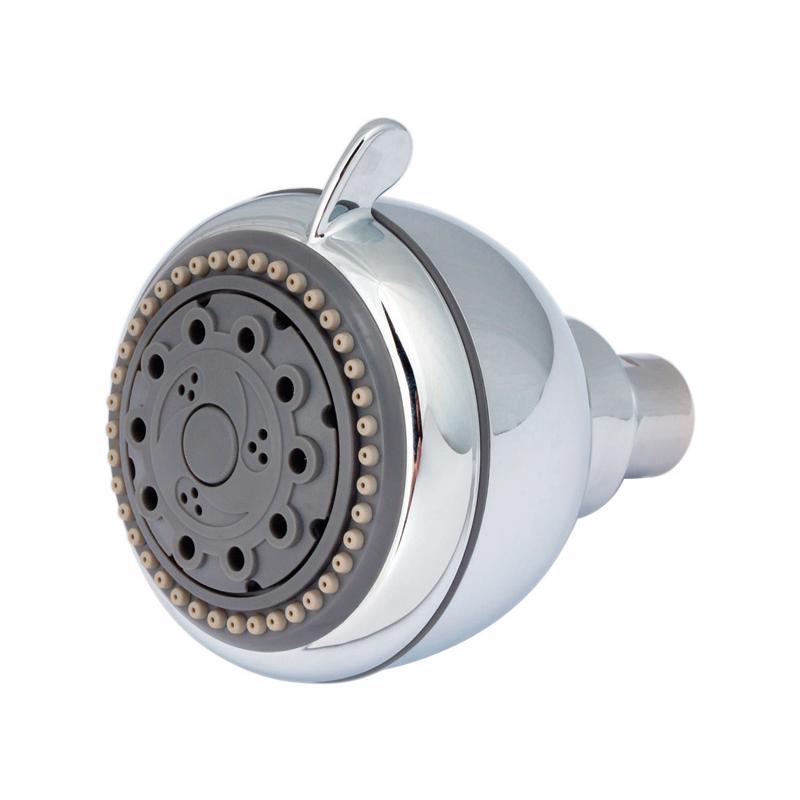 WHEDON - Whedon Champagne Massage Chrome Plastic 5 settings Showerhead 2.5 gpm