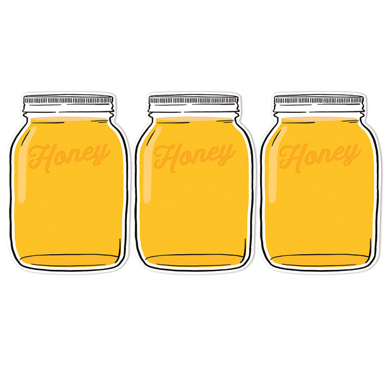 EUREKA - The Hive Mason Jar Paper Cut-Outs, 36 Per Pack, 3 Packs