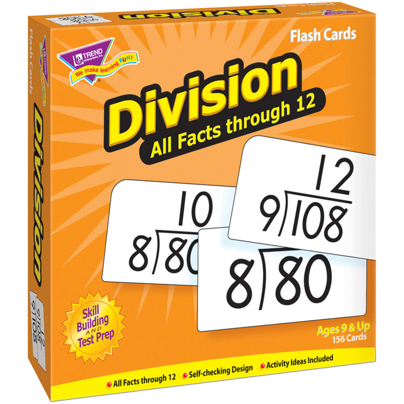 TREND - Division 0-12 All Facts Skill Drill Flash Cards