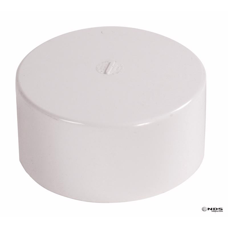 PLASTIC TRENDS - NDS Schedule 35 6 in. Hub each X 6 in. D Hub PVC Drain Cap 1 pk