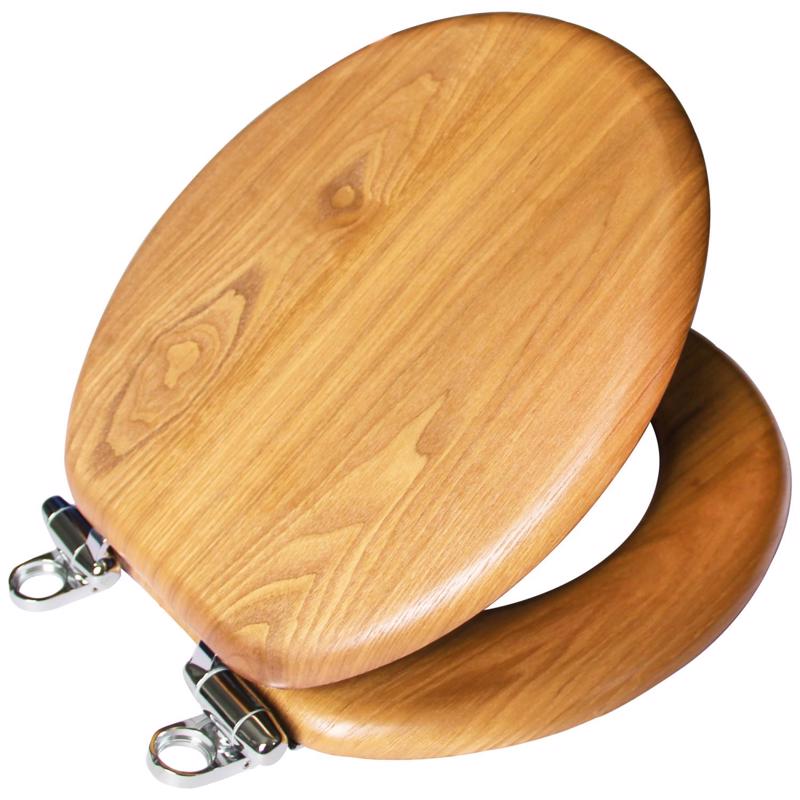 DESIGN HOUSE - Design House Dalton Round Oak Wood Toilet Seat