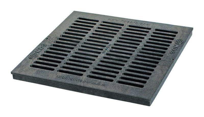 NDS - NDS 18 in. Black Square Polyolefin Drain Grate