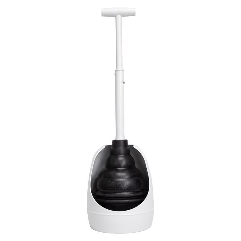 KORKY - Korky Beehive Max Toilet Plunger with Holder 16 in. L X 6 in. D