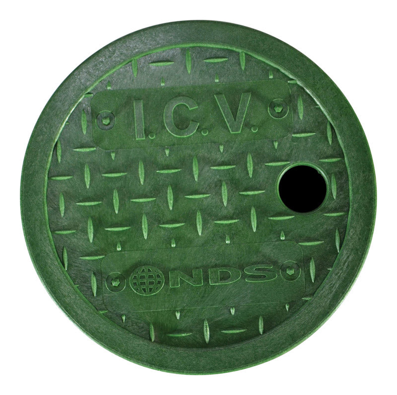 NDS - NDS ICV 7 in. W X 1.6 in. H Round Valve Box Cover Green