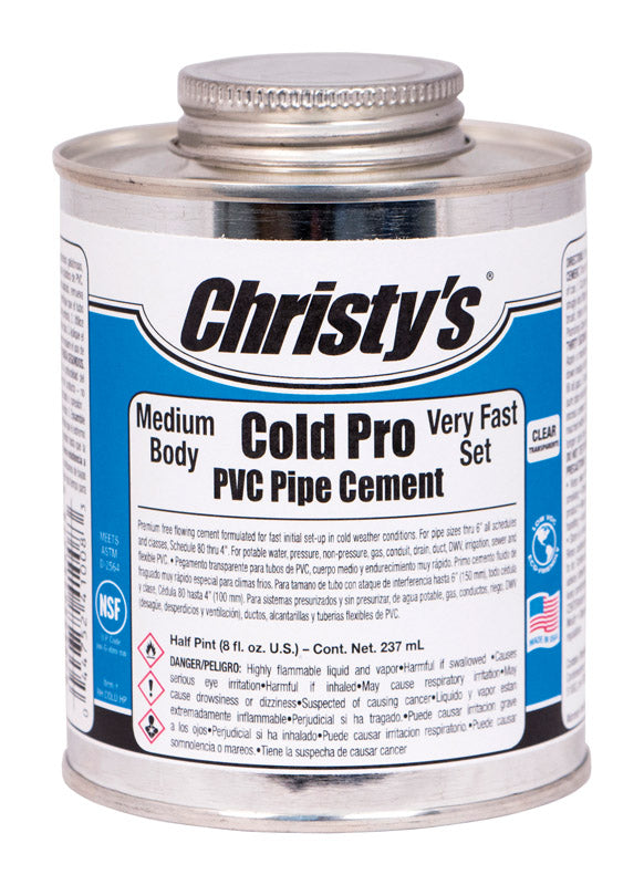 CHRISTY'S - Christy's Cold Pro Clear Cement For PVC 8 oz