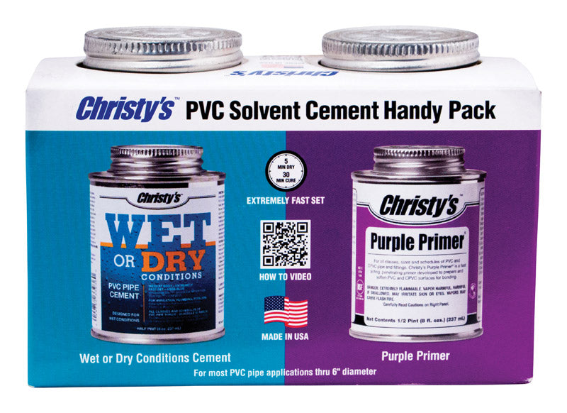 CHRISTY'S - Christy's Blue/Purple Primer and Cement For PVC 8 oz