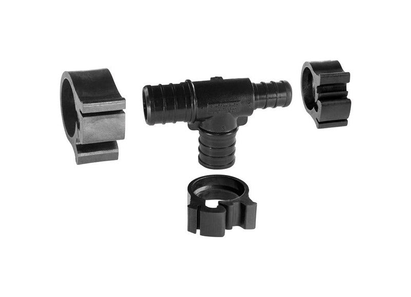 FLAIR-IT - Flair-It PEXLock 3/4 in. PEX X 1/2 in. D PEX Reducing Coupling with Clamps [30825]