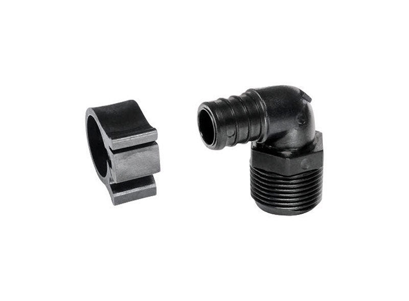 FLAIR-IT - Flair-It PEXLock 3/4 in. MPT X 3/4 in. D MPT PEX Elbow with Clamps