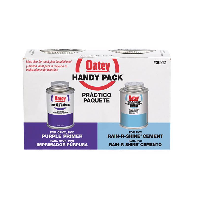 OATEY - Oatey Rain-R-Shine Handy Pack Blue Primer and Cement For PVC 2 pk