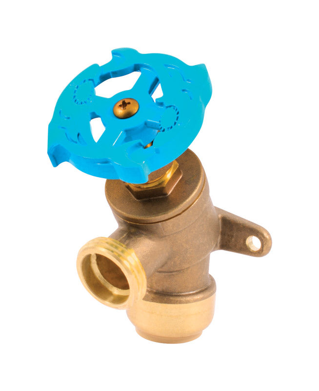 SHARKBITE - SharkBite Push to Connect 3/4 in. MHT X 3/4 in. D MHT Brass Garden Valve