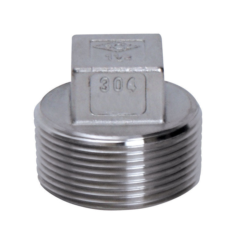 SMITH-COOPER - Smith-Cooper 1-1/4 in. MPT Stainless Steel Square Head Plug