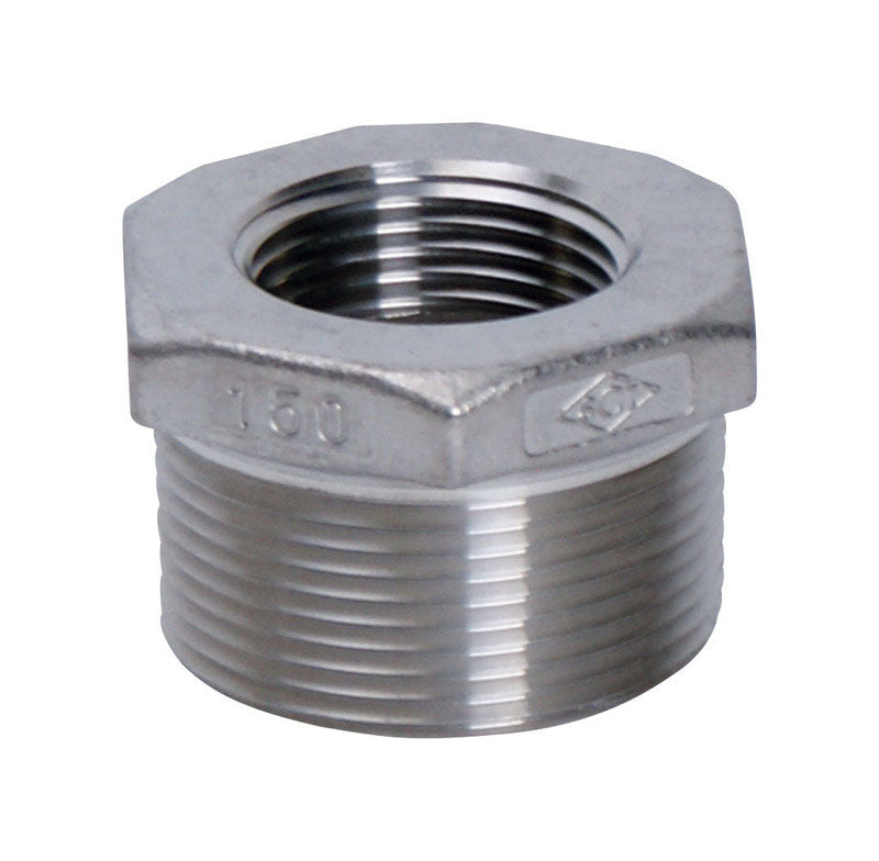 SMITH-COOPER - Smith-Cooper 1 in. MPT X 1/2 in. D FPT Stainless Steel Hex Bushing