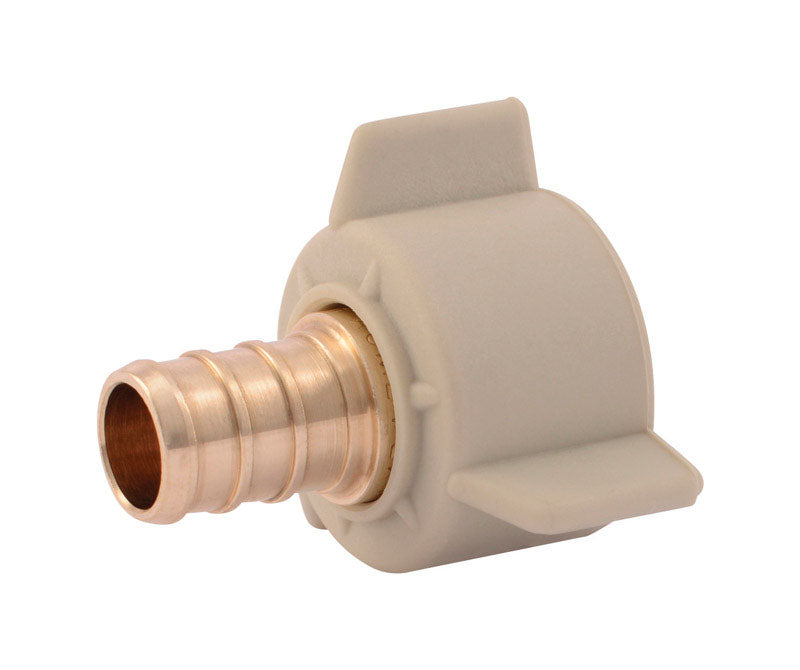 SHARKBITE - SharkBite 1/2 in. Barb X 1/2 in. D FPT Brass PEX Swivel Adapter