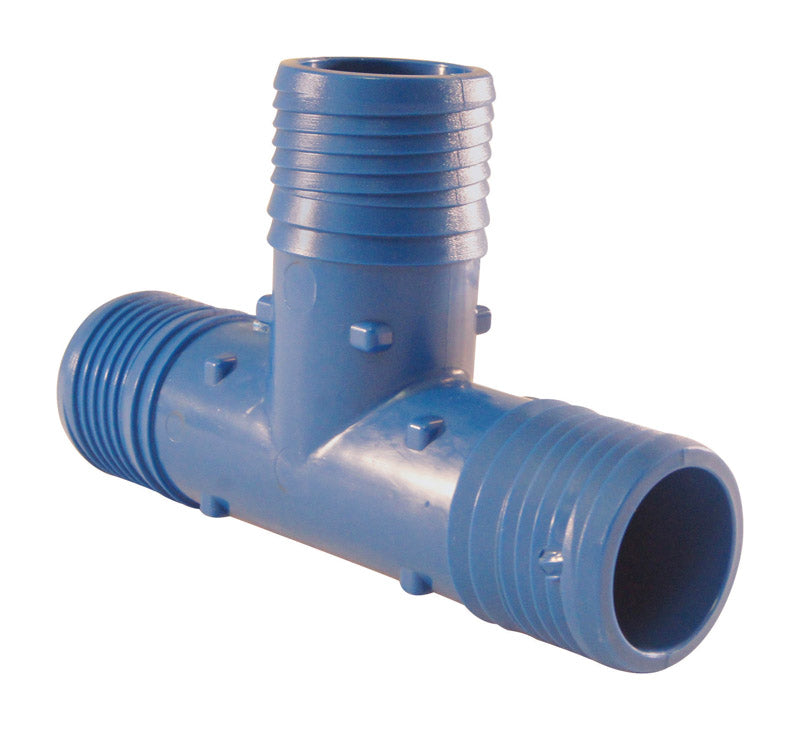 BLUE TWISTER - Apollo Blue Twister 1-1/4 in. Insert in to X 1-1/4 in. D Insert Acetal Tee 1 pk