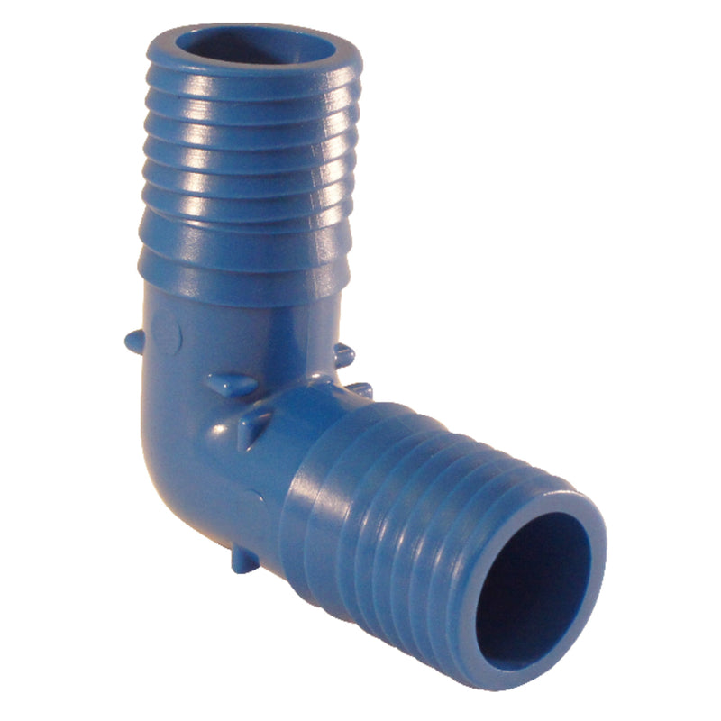 APOLLO - Apollo Blue Twister 1 in. Insert in to X 1 in. D Insert Poly Irrigation 90 Degree Elbow 1 pk