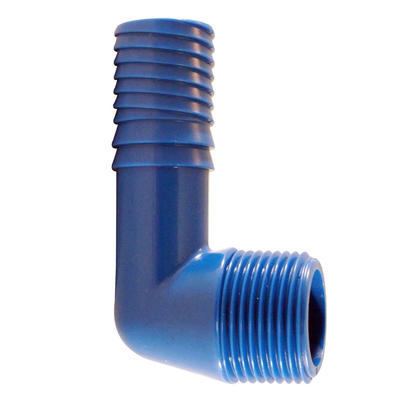 APOLLO - Apollo Blue Twister 3/4 in. Insert in to X 3/4 in. D MPT Polypropylene Elbow 1 pk