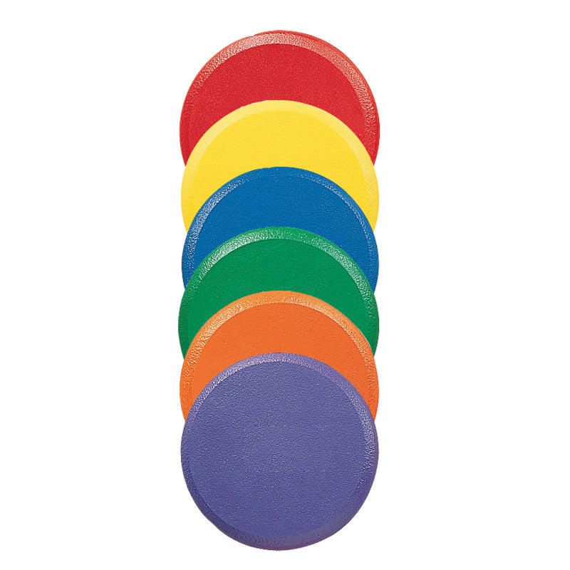 CHAMPION SPORTS - Rounded Edge 9" Foam Discs Set, 6 Colors