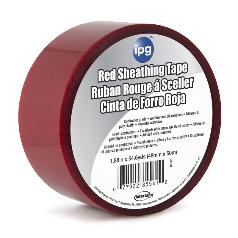IPG - IPG 1.88 in. W X 54.6 yd L Red Acrylic Adhesive Sheathing Tape