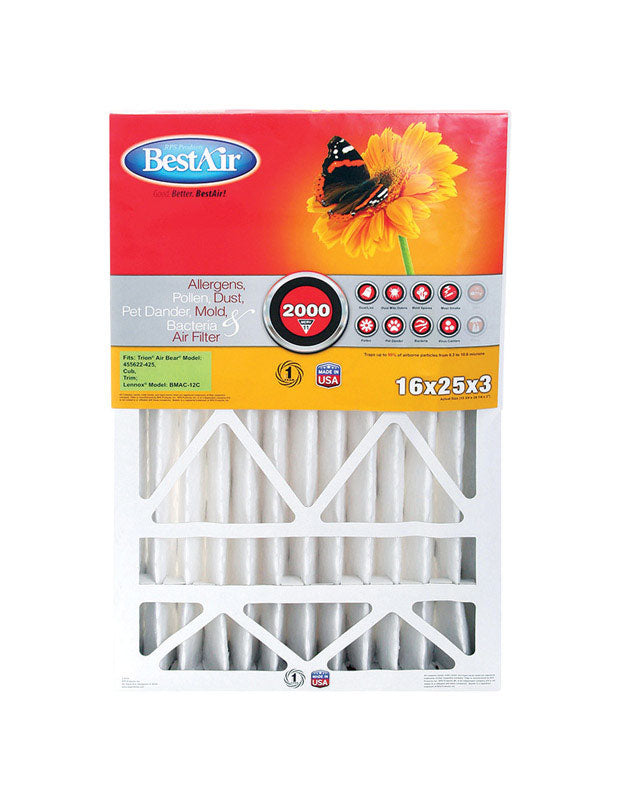 BESTAIR - BestAir 16 in. W X 25 in. H X 3 in. D 11 MERV Pleated Air Filter 1 pk - Case of 3