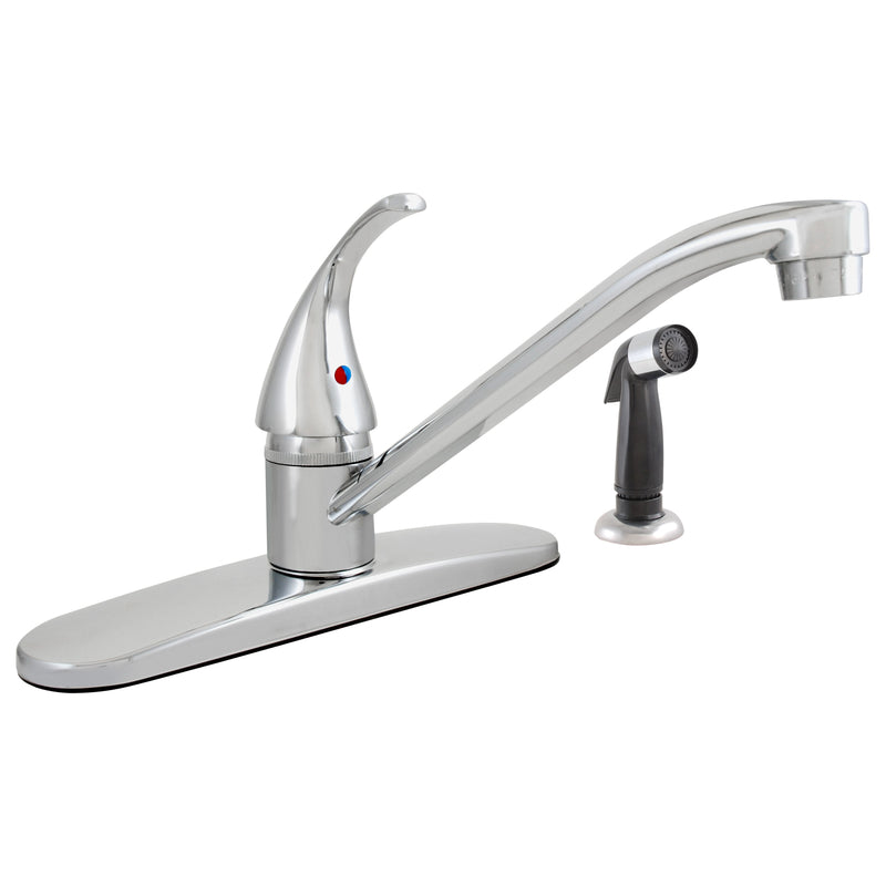 LDR - LDR One Handle Chrome Kitchen Faucet Side Sprayer Included