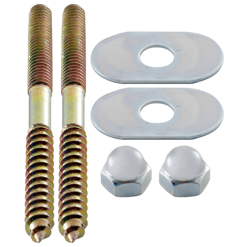 LDR - LDR Toilet Screw Set Brass Plated Steel For 1/4 in. x 3-1/2 in.
