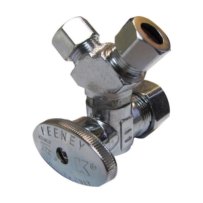 PLUMB PAK - Plumb Pak 5/8 in. Compression X 3/8 in. Compression Brass 3-Way Valve [PP2903VLF]