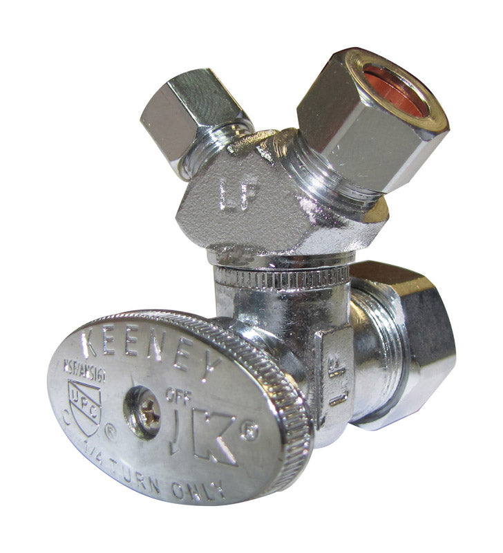 PLUMB PAK - Plumb Pak 5/8 in. Compression X 3/8 in. Compression Brass 3-Way Valve [PP2904VLF]