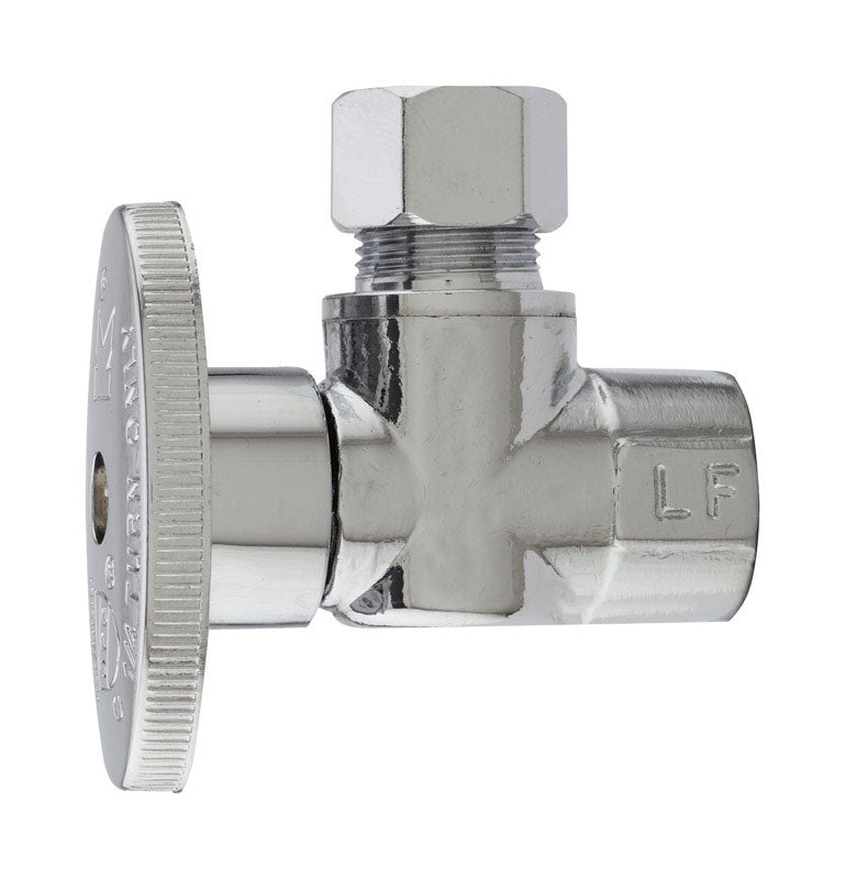 PLUMB PAK - Plumb Pak 3/8 in. FIP X 3/8 in. Compression Brass Angle Valve