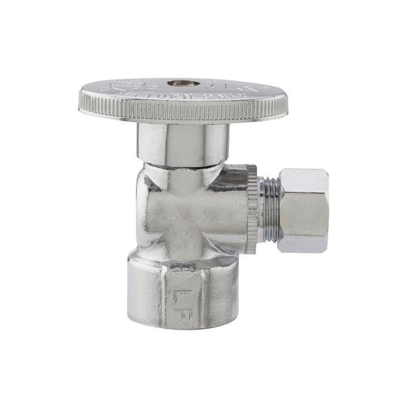 PLUMB PAK - Plumb Pak 1/2 in. FIP in. X 3/8 in. Compression Brass Angle Valve