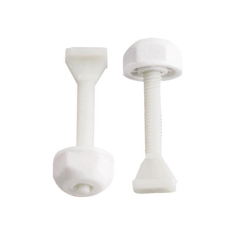 PLUMB PAK - Plumb Pak Toilet Bolt Set White Plastic