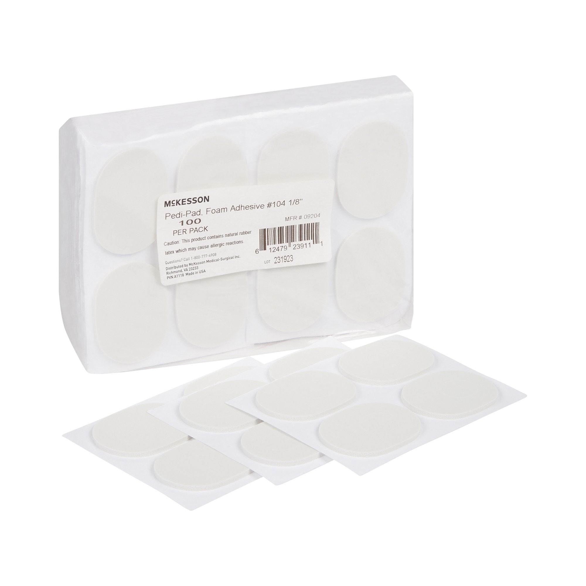 McKesson Brand - Foot Pad McKesson Pedi-Pad Size 104 Adhesive Foot [100/PK]