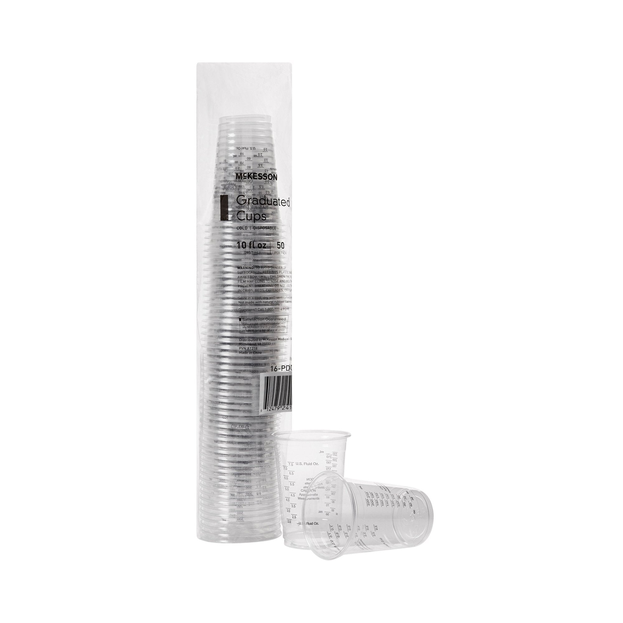 McKesson Brand - Drinking Cup McKesson 10 oz. Clear Polyethylene Disposable [50/SL]
