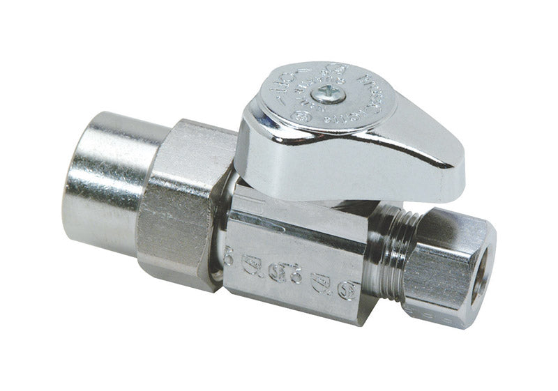 BRASSCRAFT - BrassCraft 1/2 in. CPVC outlets X 1 in. Compression Brass Straight Stop Valve