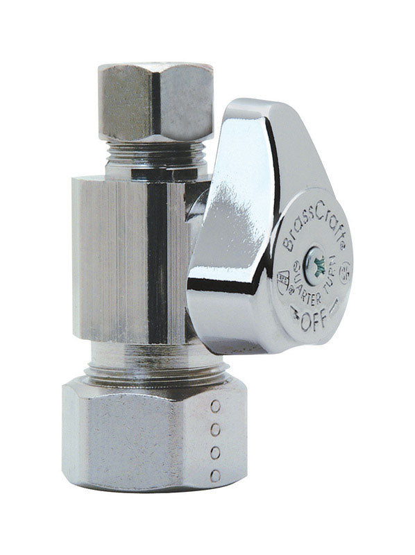BRASSCRAFT - BrassCraft 1/2 in. Compression outlets Compression Brass Straight Stop Valve