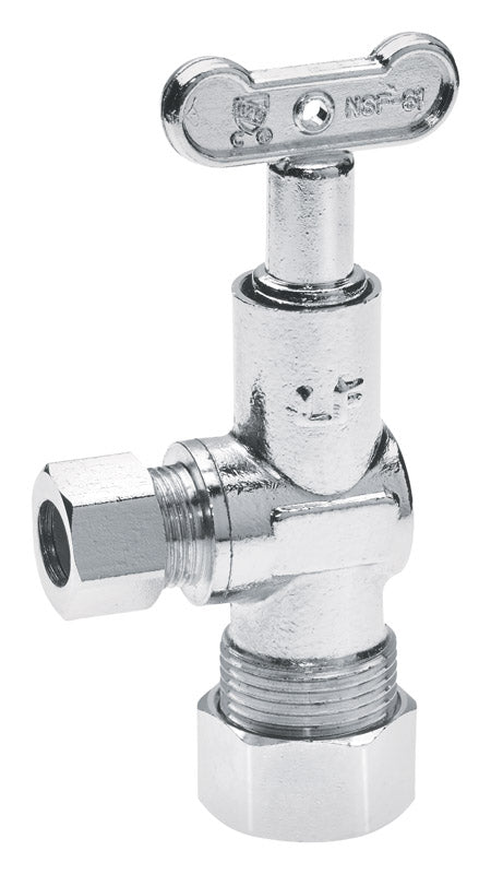 PROLINE - ProLine 5/8 in. Comp X 3/8 in. Comp Chrome Angle Valve