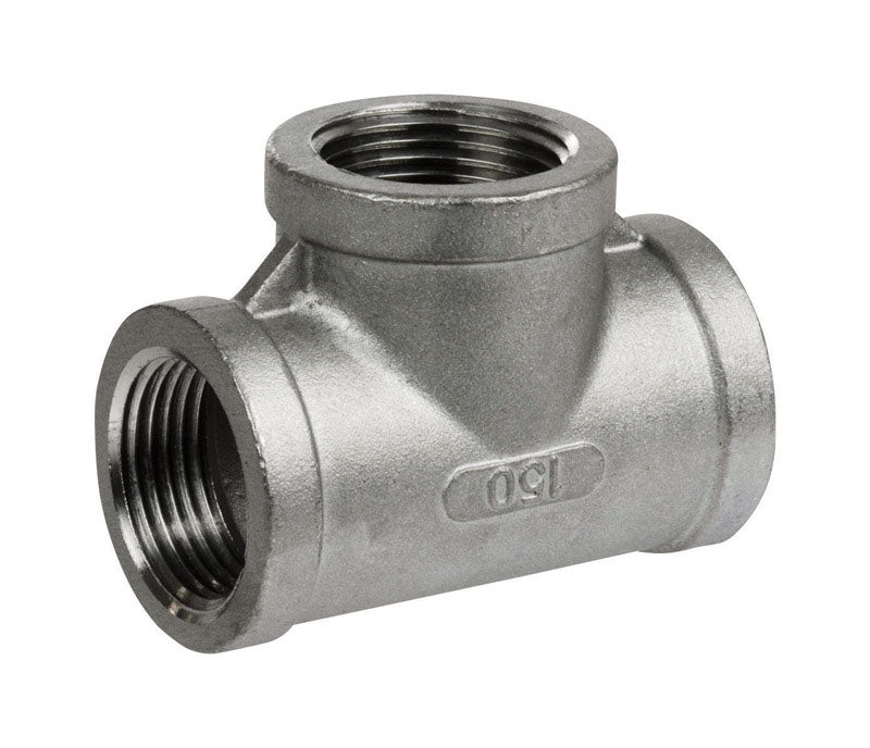 SMITH-COOPER - Smith-Cooper 1-1/2 in. FPT X 1-1/2 in. D FPT 1-1/2 in. D FPT Stainless Steel Tee