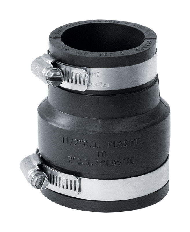 FERNCO - Fernco Schedule 40 2 in. Hub each X 1-1/2 in. D Hub PVC Flexible Coupling 1 pk