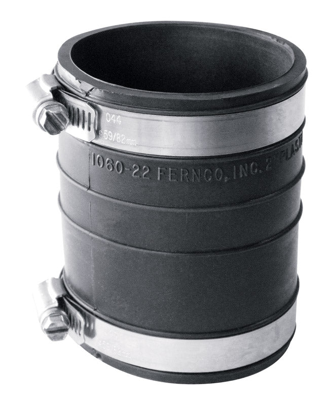 FERNCO - Fernco Schedule 40 2 in. Socket X 2 in. D Socket PVC Flexible Coupling 1 pk [P1060-22]