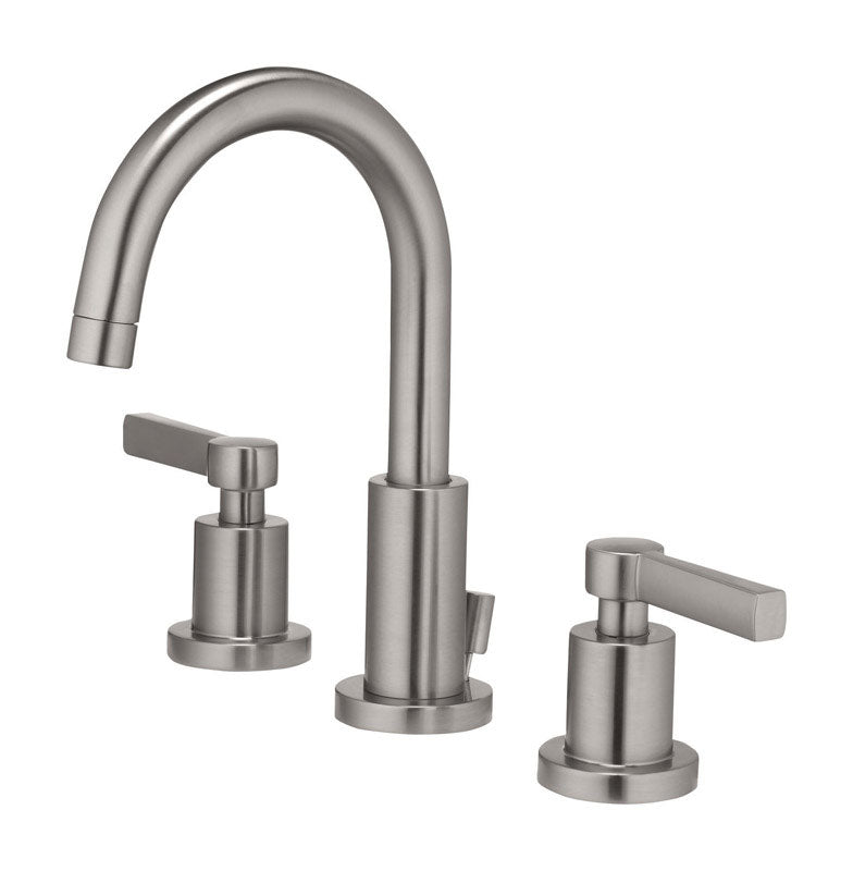 OAKBROOK - OakBrook Brushed Nickel Widespread Bathroom Sink Faucet 8 in.