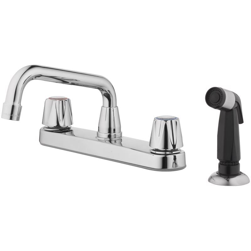 OAKBROOK - OakBrook Compression Two Handle Chrome Kitchen Faucet Side Sprayer Included