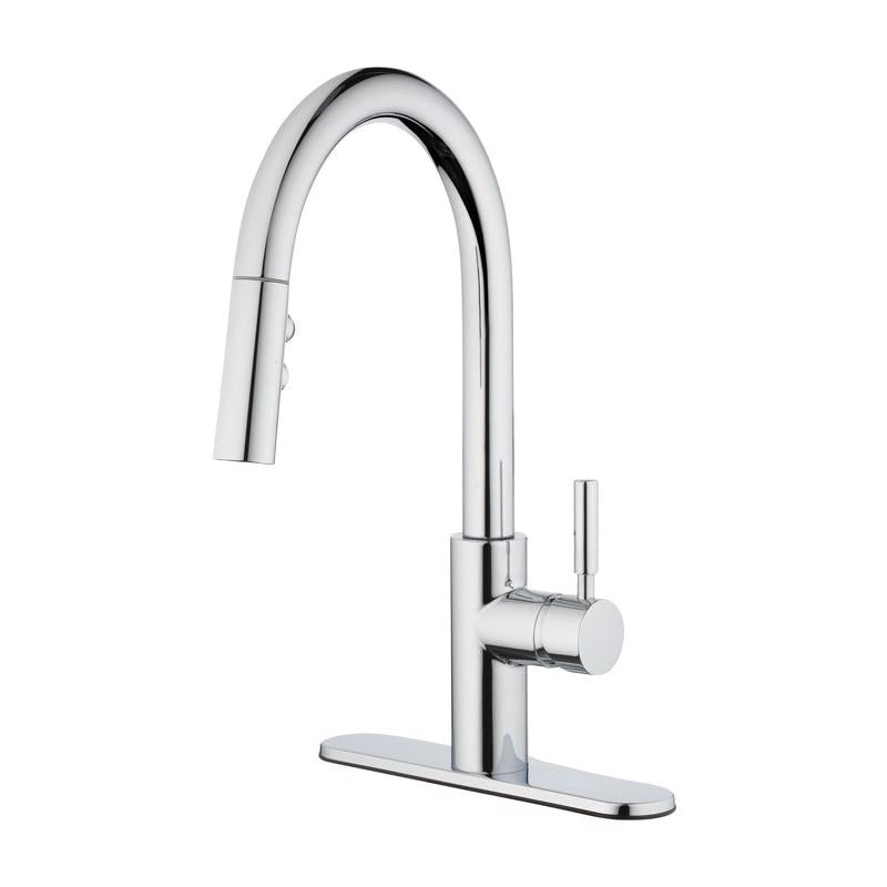 OAKBROOK - OakBrook Vela One Handle Chrome Pull-Down Kitchen Faucet