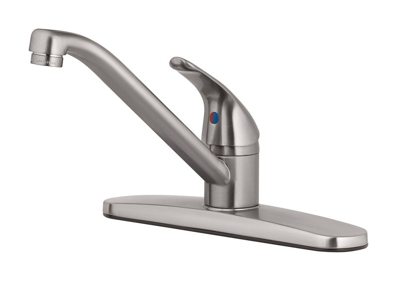 OAKBROOK - OakBrook Essentials One Handle Brushed Nickel Kitchen Faucet