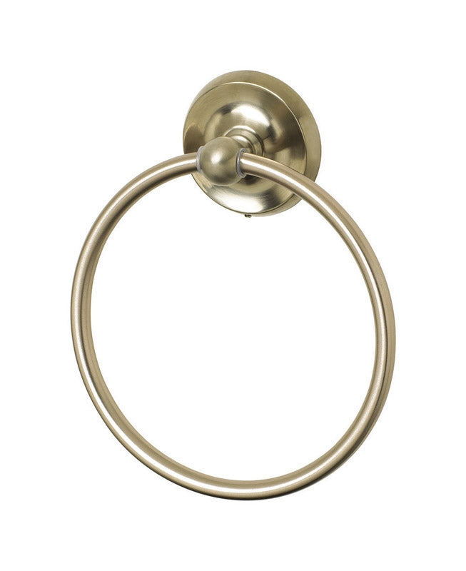 OAKBROOK - OakBrook Brushed Nickel Towel Ring Zinc