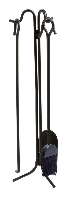 PANACEA - Panacea Open Hearth Black Matte Steel Fireplace Tool Set [15046]