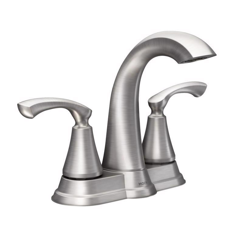 MOEN - Moen Tiffin Brushed Nickel Bathroom Faucet 4 in.