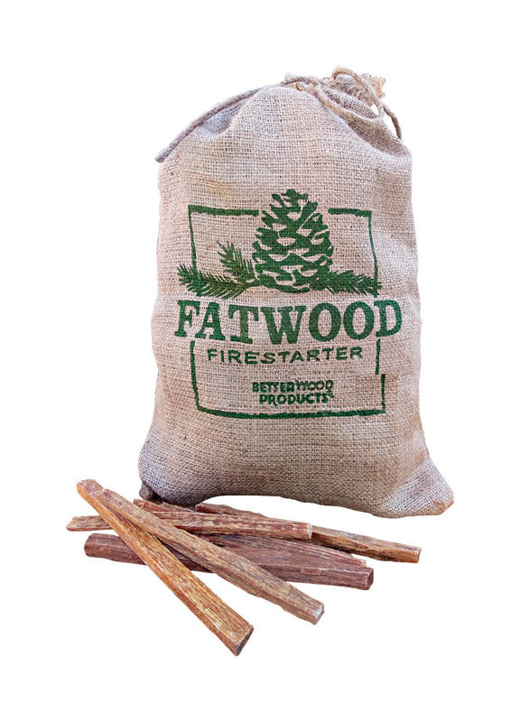 BETTER WOOD PRODUCTS - Better Wood Products Fatwood Pine Resin Stick Fire Starter 15 min 4 lb
